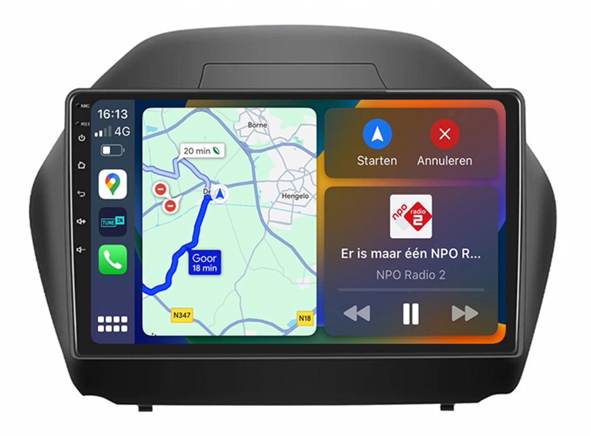 BG4U - Android Navigatie Radio geschikt voor Hyundai ix35 Tucson 2009-2015 met Apple Carplay en Android Auto