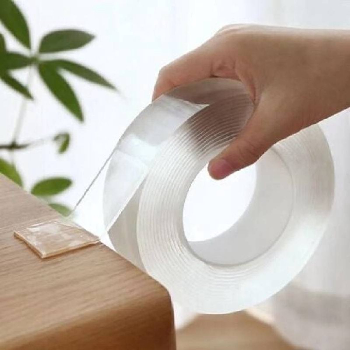 Dubbelzijdige nanotape met hoge sterkte - transparante verwijderbare installatietape - traceerbare - wasbare en herbruikbare sterke geltape voor tapijt - fotoposter - 30 mm * 1 m