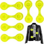 Zamboo Reflectoren Set van 4 Stuks - Veiligheidsreflectoren voor Kinderwagenwagen, Buggy, Fiets, Fietsaanhanger, Bakfiets, Hondenriem en meer - Neon Geel