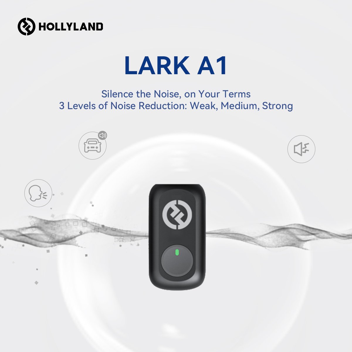 Hollyland LARK A1 Combo Mini Wireless Microphone for iPhone and Android (2 TX + USB-C RX + Lightning RX + Charging Case), Magnetic Mic for YouTube, TikTok, Podcasts, Vlogging (Black) thumbnail 4