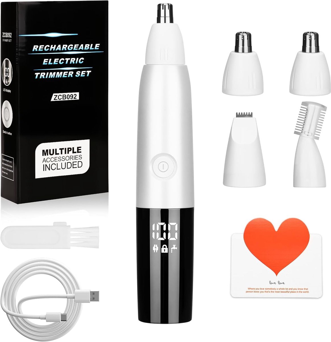 Solacis Neustrimmer - Oortrimmer - Neushaar trimmer - Neus tondeuse - Gezichtsverzorging - Mannen - Dames - Elektrisch - Grooming - Must have!