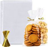 Feestio Uitdeelzakjes 25 x 15 cm - 200 Stuks - Snoepzakjes - Traktatie Zakjes Kinderfeestje - Cellofaanzakjes Transparant - Cadeauzakjes - Snoepzak