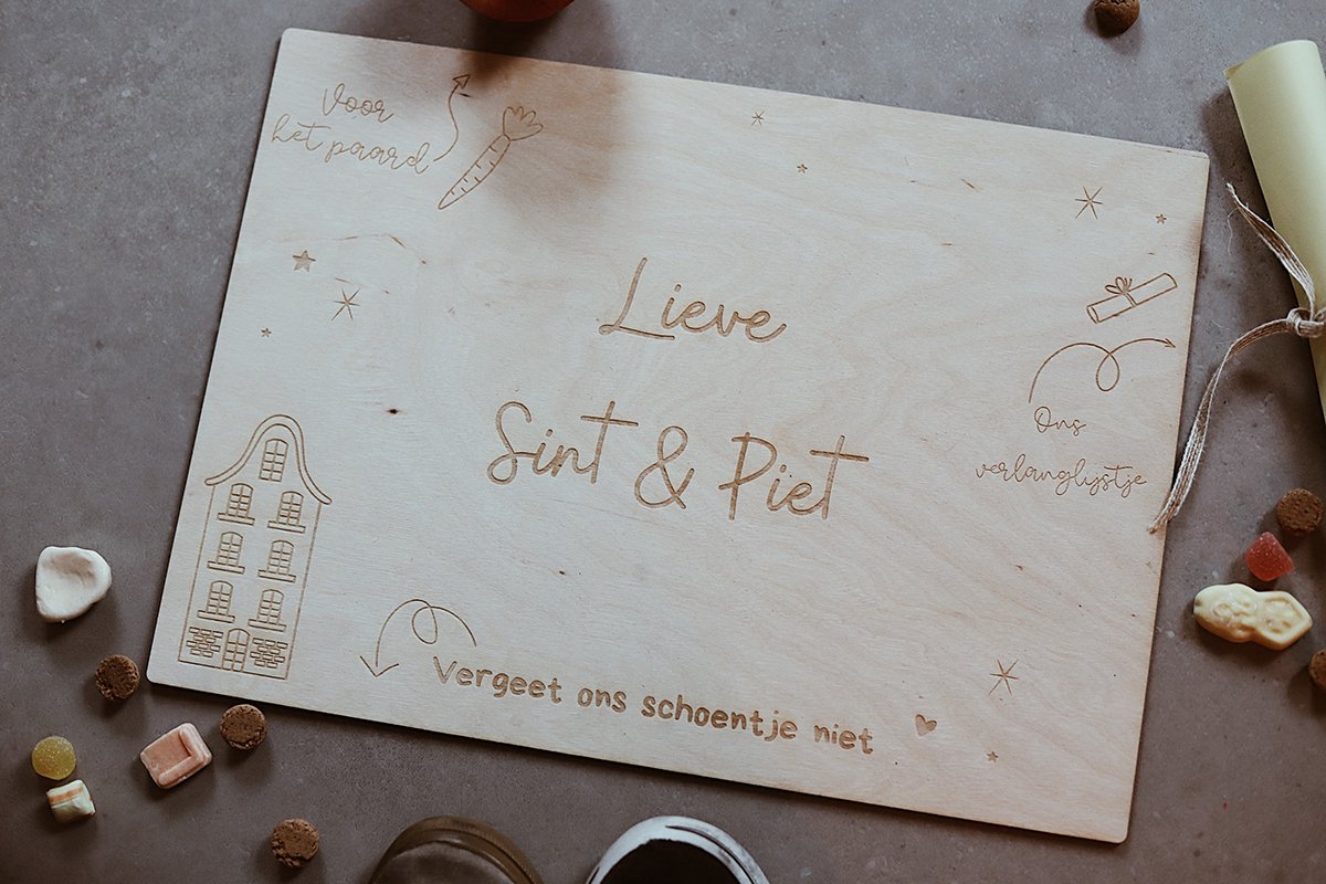 BolleToet - Schoenzetplaat Sinterklaas - feestartikelen - decoratie - Sint en Piet