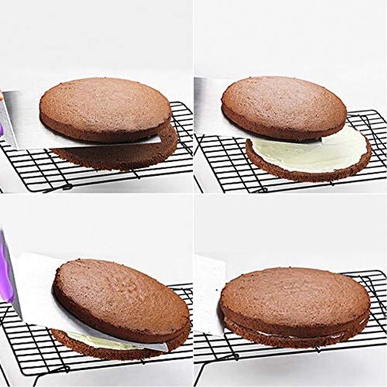 Jadeshay Huis Pizza Transfer Tray,Roestvrij Staal Cake Pizza Transfer Tray Moving Plate Cake Lifter Schop Gebak Bakken Tool