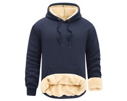 Casual Fleece Gevoerde Hoodie voor Heren - Lange Mouwen Thermische Trui