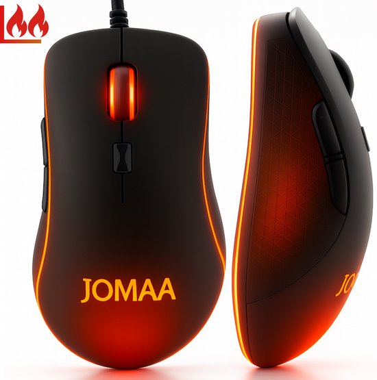 Ergonomische Verwarmde Muis – 3 Temperatuurinstellingen – 6 Knoppen – Instelbare DPI – USB Bedraad – Warmte Voor Handpalm en Vingers – Geschikt voor Windows/Linux/Mac OS