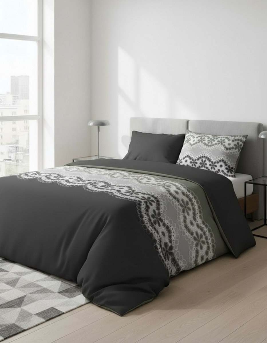 Dekbedovertrek Zara Grijs 200x200/220cm