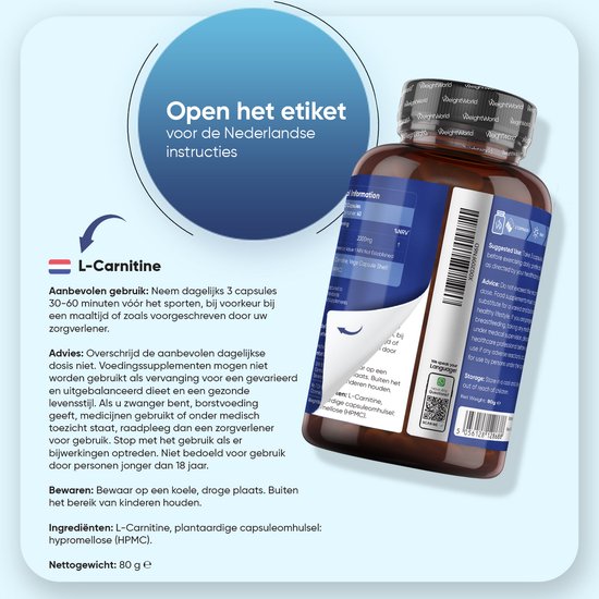 l-carnitine bijwerkingen Weight World L-Carnitine capsules - Vegan voor sporters - 2000 mg - 120  capsules