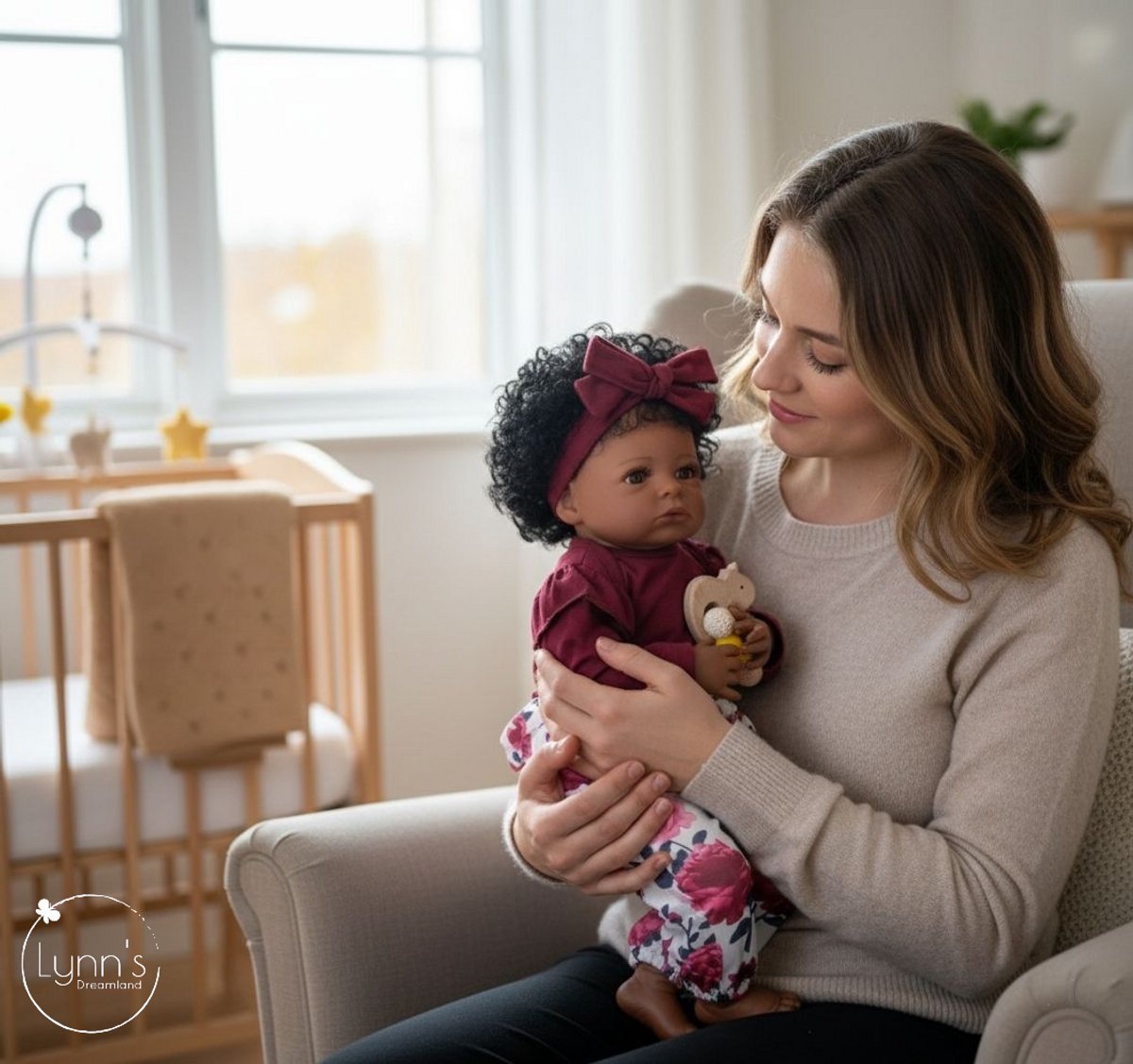 Babeside Reborn Baby Pop 'Lea' - 50 cm - Soft Vinyl - Bruine ogen - Met outfit en accessoires - In geschenkdoos — afbeelding 8