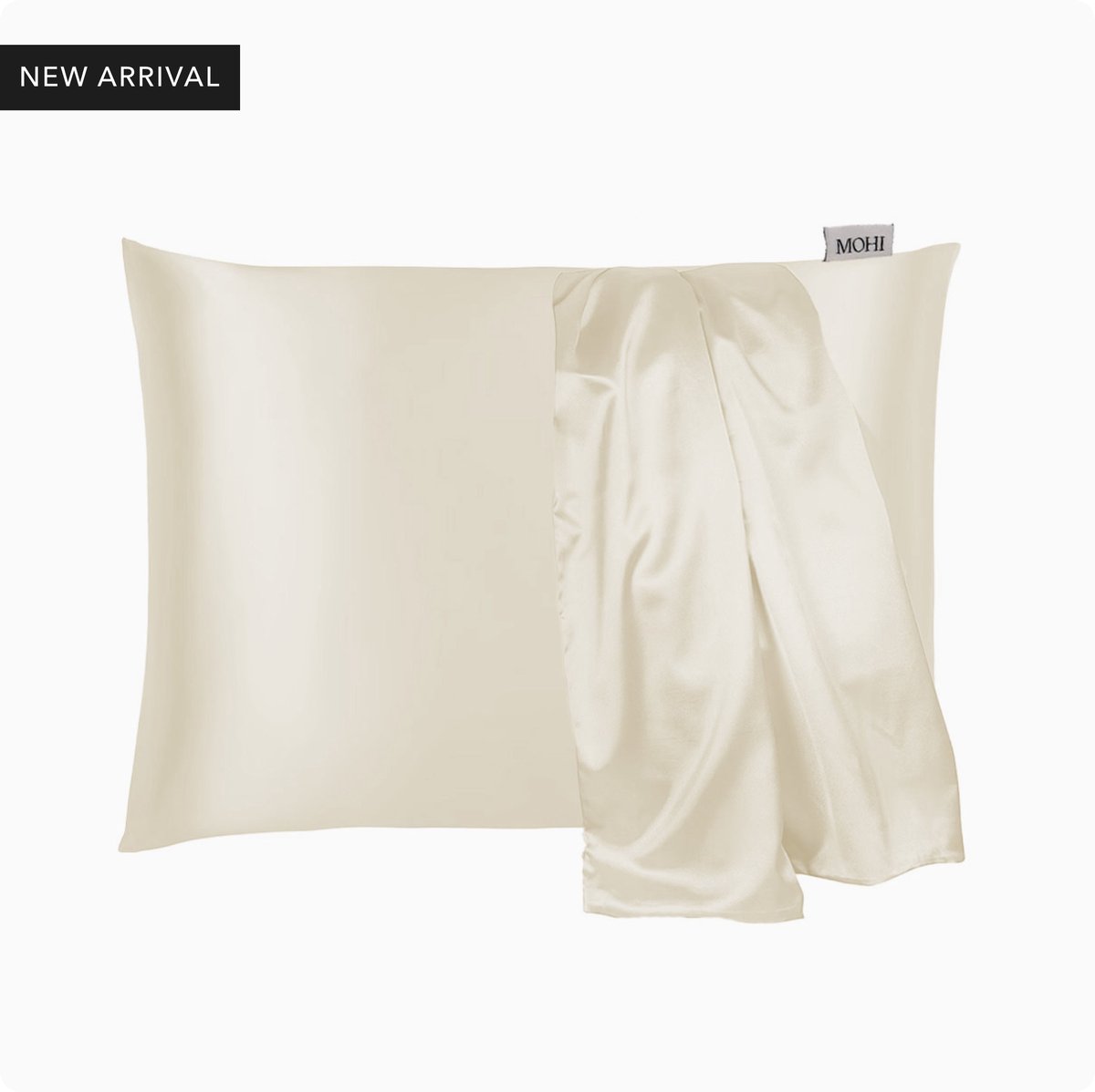 MOHI Satin Pillow Case Off White - Kussensloop - Hoofdkussen - Kussens - Kussenhoes - Slaapkussen - Haar - Satijnen - Beauty pillow - Sleep