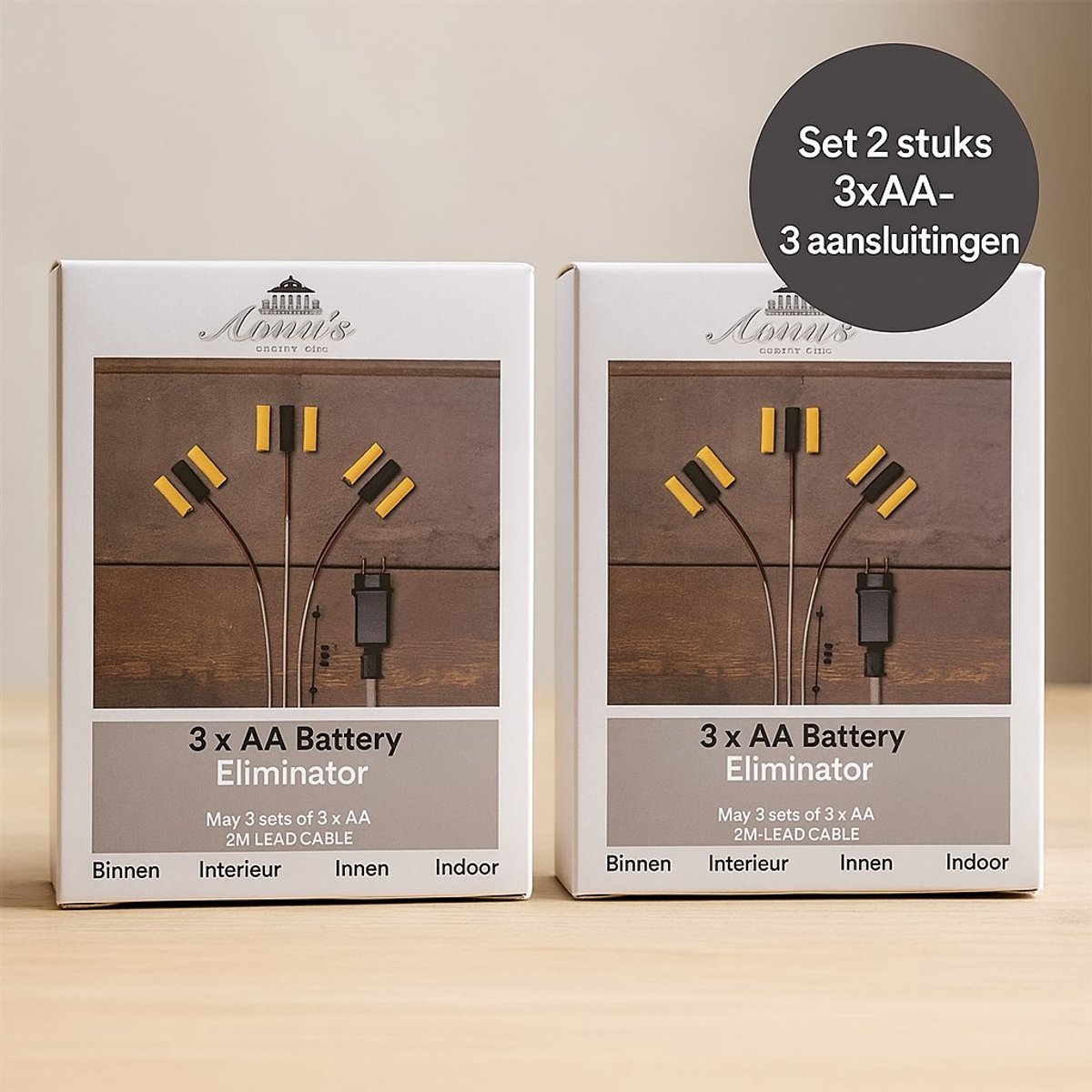 Anna’s Collection Batterijvervanger 3xAA – Set van 2 (4,5V Adapter)