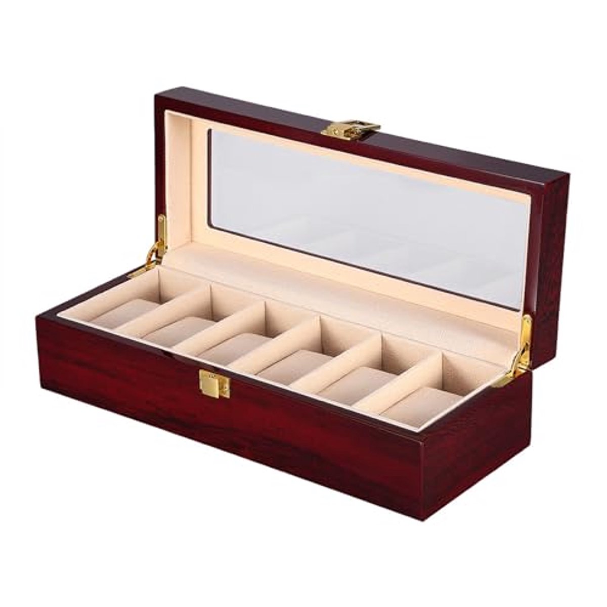 Houten Horlogedoos voor 3-6-10-12-20 Horloges - Robuust en Elegant