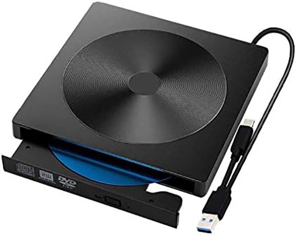 JeiibrZui Externe Cd-Dvd-Station - Cd-Brander Voor Laptop - Hoge Leessnelheden En Schijfbranden Voorkomen - 1 - Zwart