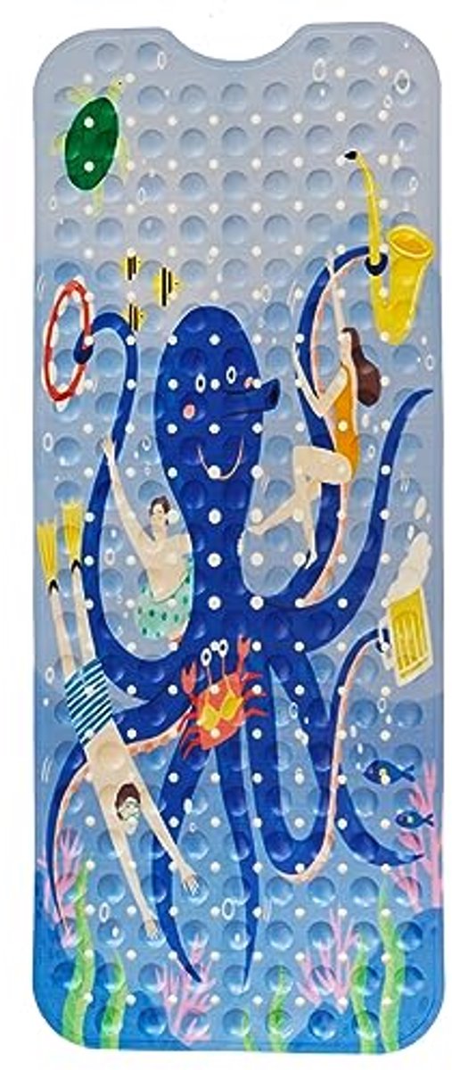 Antislip badmat voor kinderen met cartoon zeedieren - 100 x 40 cm