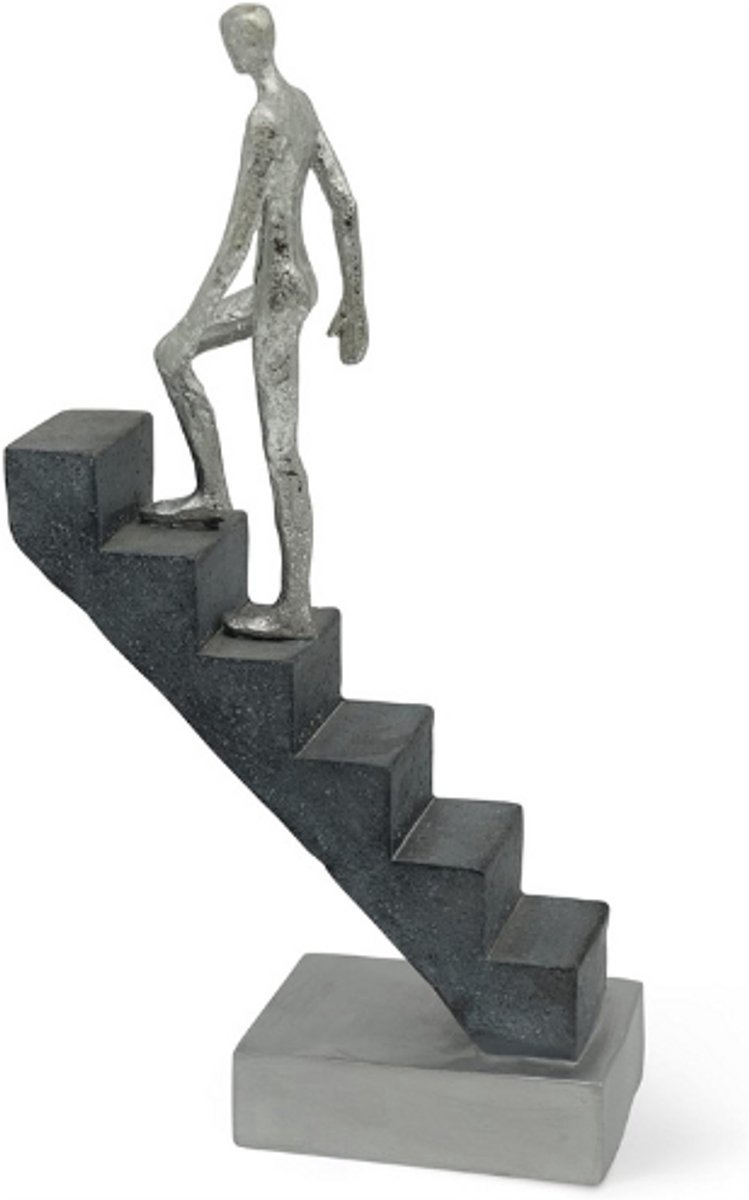 Thuys – Decoratiefiguur "Top of The Rock" – Motivatie En Symbool Voor Succes – Marmeren Standbeeld Van 29 cm