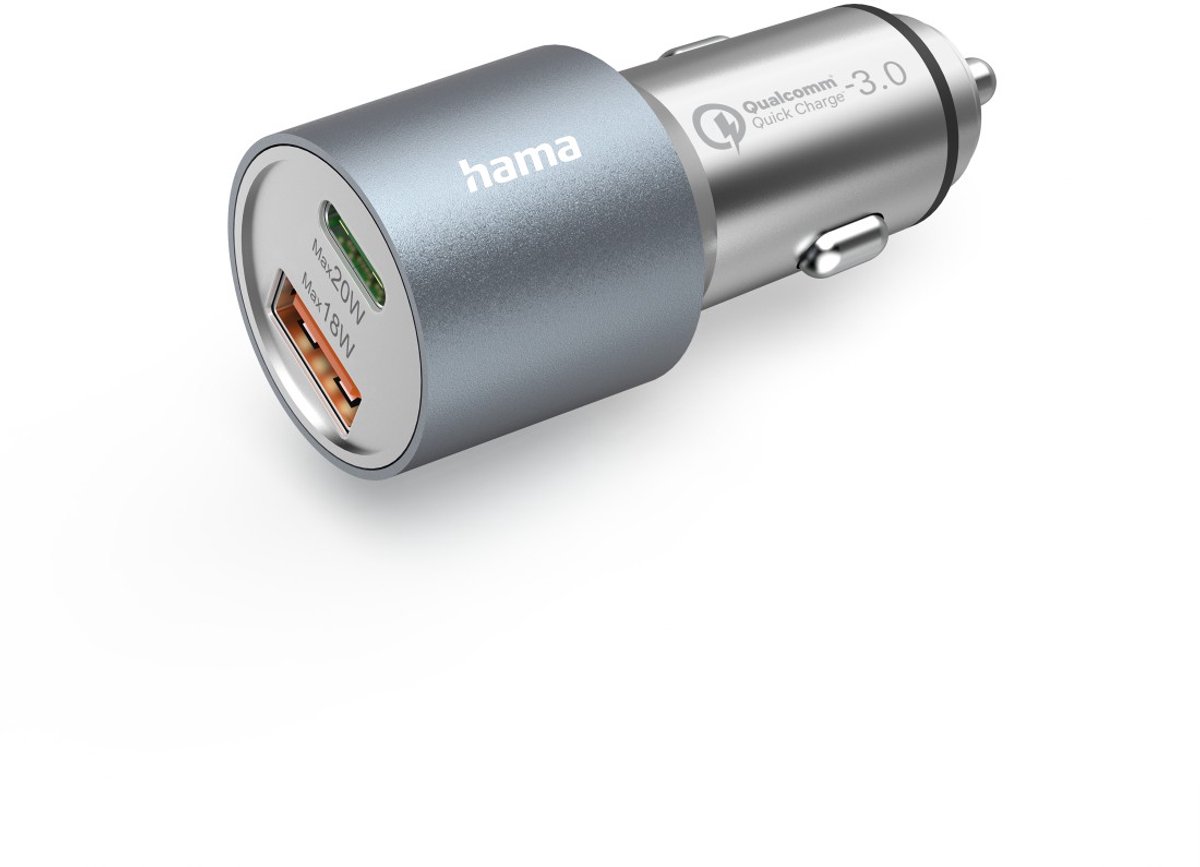 Hama 201639 Autolader Usb-c/usb-a 38w