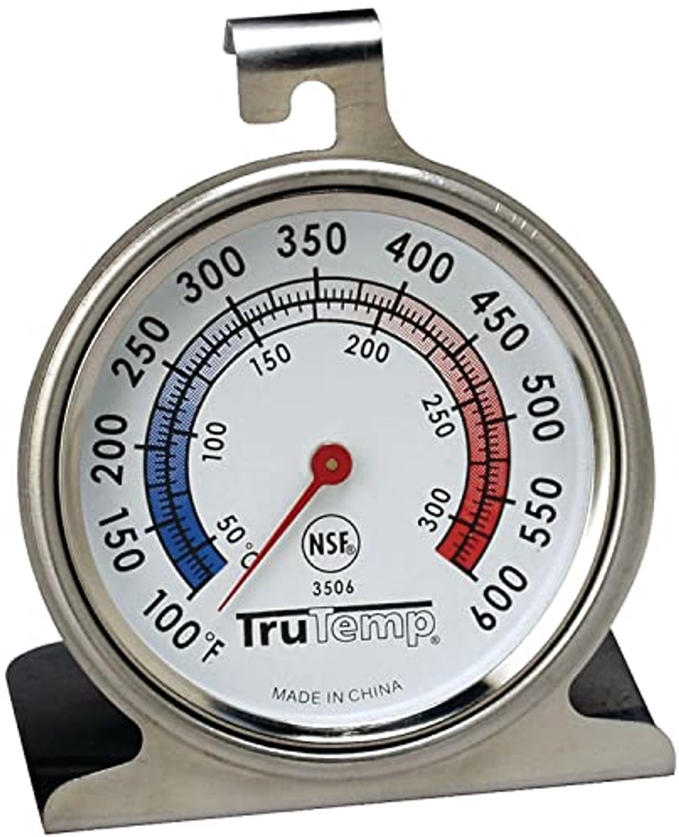 Oven Thermometer Stainless Steel Dial - Accurate Temperature Measurement