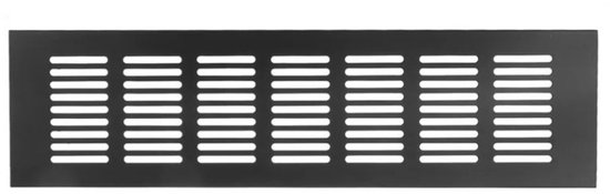 Grille de ventilation pour plinthes 500x60 Zwart - Grille de ventilation Zwart - Grille de plinthe - Grille de ventilation rectangulaire