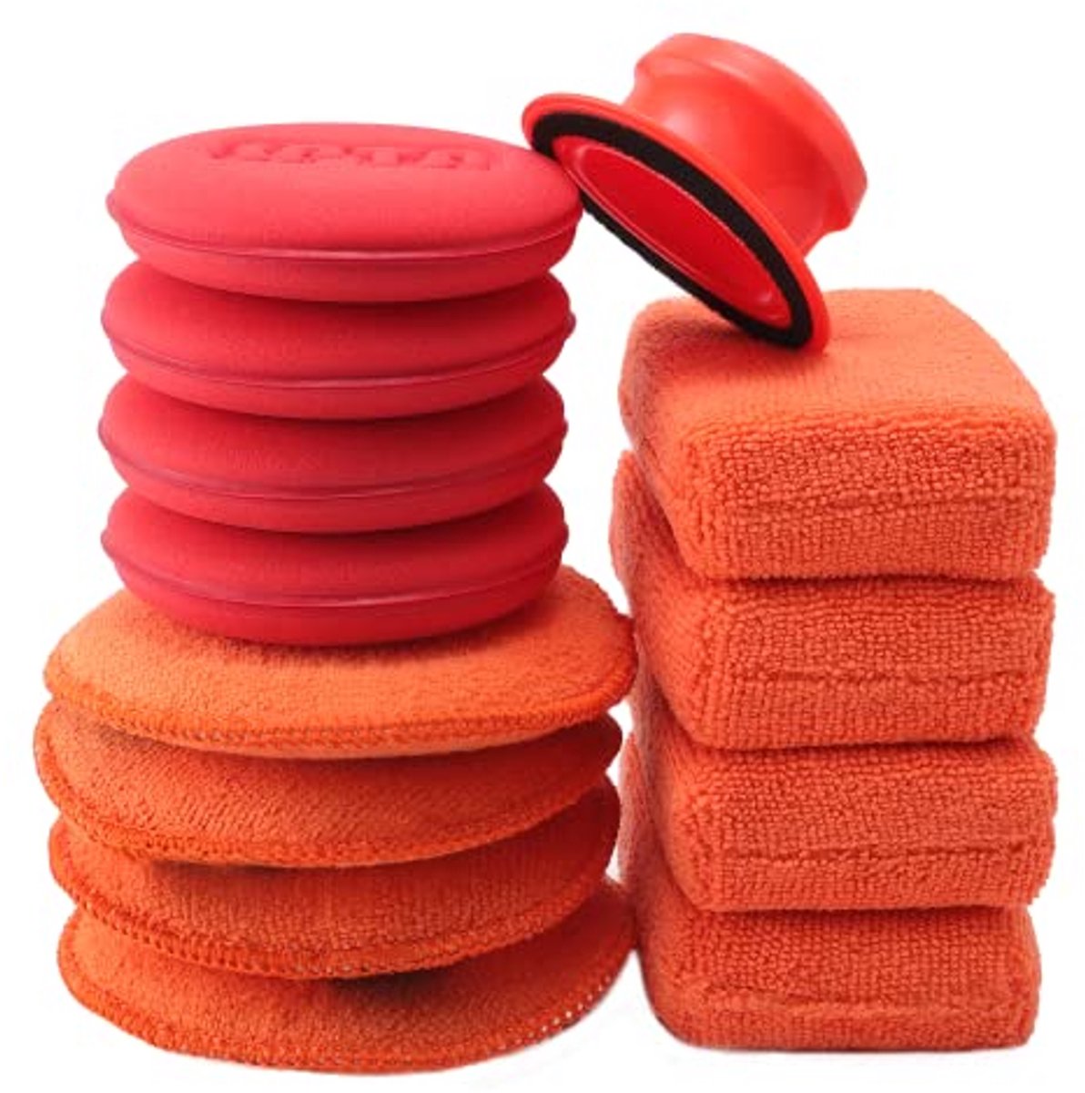 Microvezel Handpolijstspons Set - 13 Stuks Applicator Pads voor Auto Onderhoud
