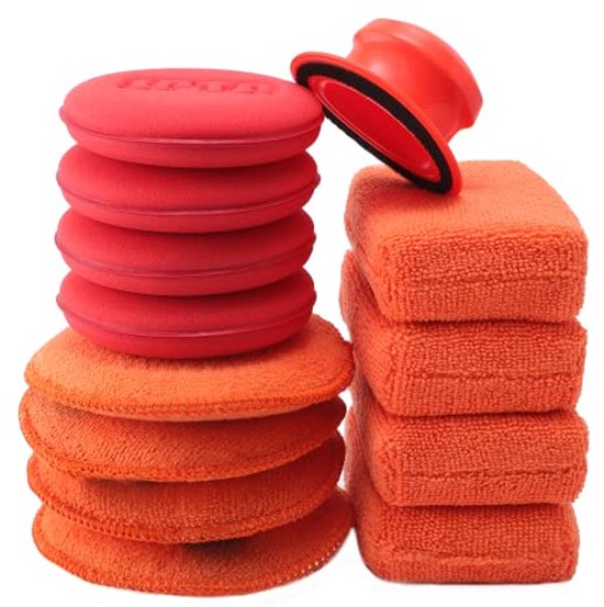 Set de 13 éponges de polissage en microfibre pour Maintenance automobile