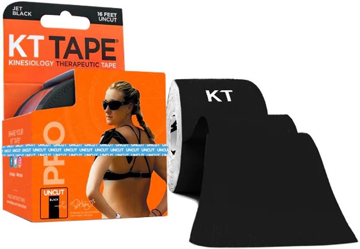 KT Tape Pro uncut tape roll 5 meter zwart 1 Stuks