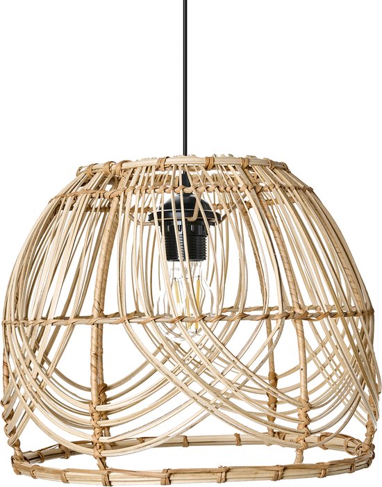 BELIANI POSTRERO - Lampe à suspension - Naturel - Rotin