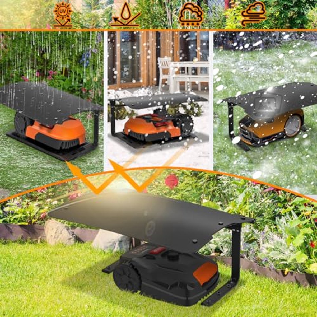 Garage Robotmaaier Garage Weerbestendig UV-bestendig Groen - afbeelding 3