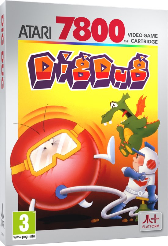 ATARI x NAMCO Cartridge - Dig Dug - Atari 2600+, Atari 7800+, Atari 7800