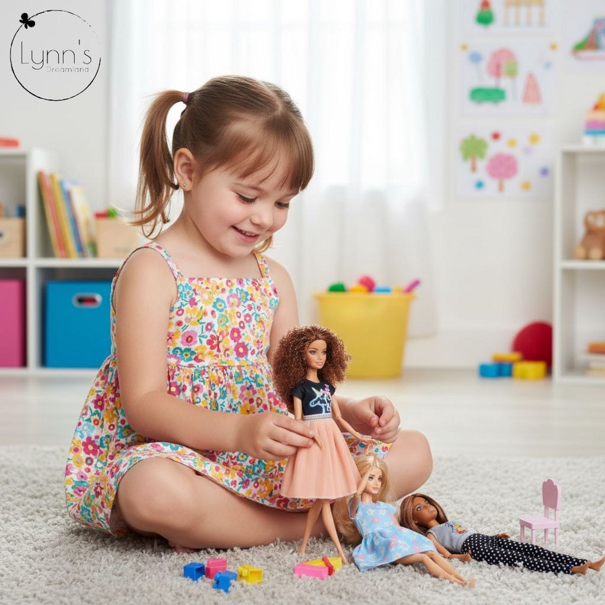 Lynn’s poppenkleertjes - Set ‘Demi’ - Geschikt voor modepop - Set van 5 outfits - Kleding voor modepoppen - Cadeauzakje — afbeelding 2