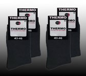 Thermo sokken ByElbo – 4pack – maat 43-46 – badstof voering – zwart - Sport Thermo Sok - Thermisch - Warm Sock - Wandelsokken - Schaatssokken - Winter Ski sokken -