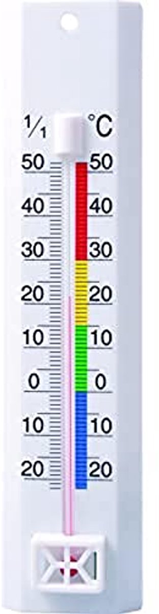 Thermometer voor Binnen en Buiten, Kleurgecodeerd, -20 °C tot 50 °C