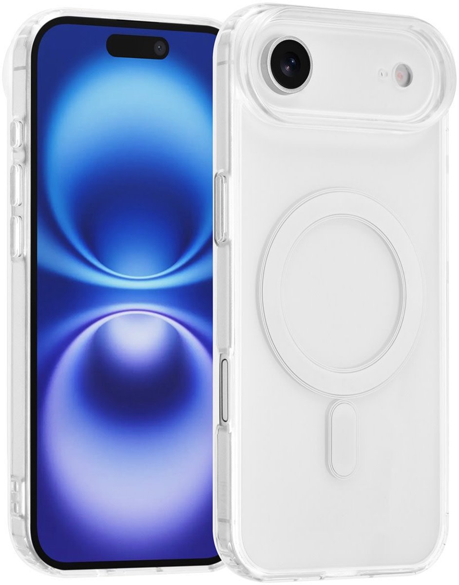 TUNIQ Back cover voor iPhone 17 Air - Transparant - MagSafe - Schokabsorberend