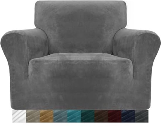 MAXIJIN Dikke fluwelen stoelhoezen voor fauteuils superstretch antislip