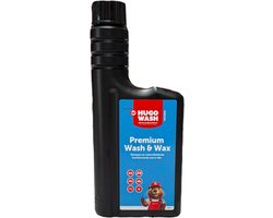 Wash & Wax | 0,5 L | 2-in-1 autoshampoo met wax & waterafstotend effect | Premium Hugo Wash