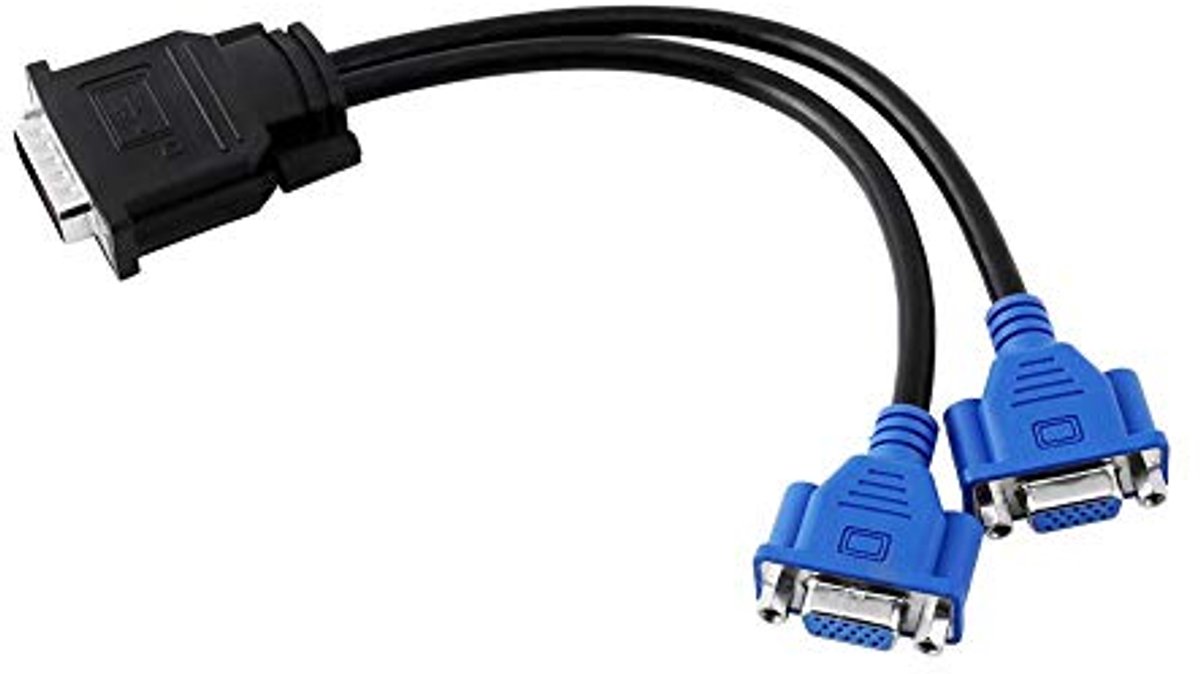 adapter cable splitter, adapter cable DGA-59 to 2 VGA female 15 Pin