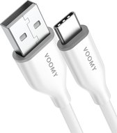 Voomy USB C Kabel - 1 Meter - USB-A naar USB-C Oplaadkabel - Universele Snellaadkabel - Geschikt voor Telefoon en Tablet - Wit