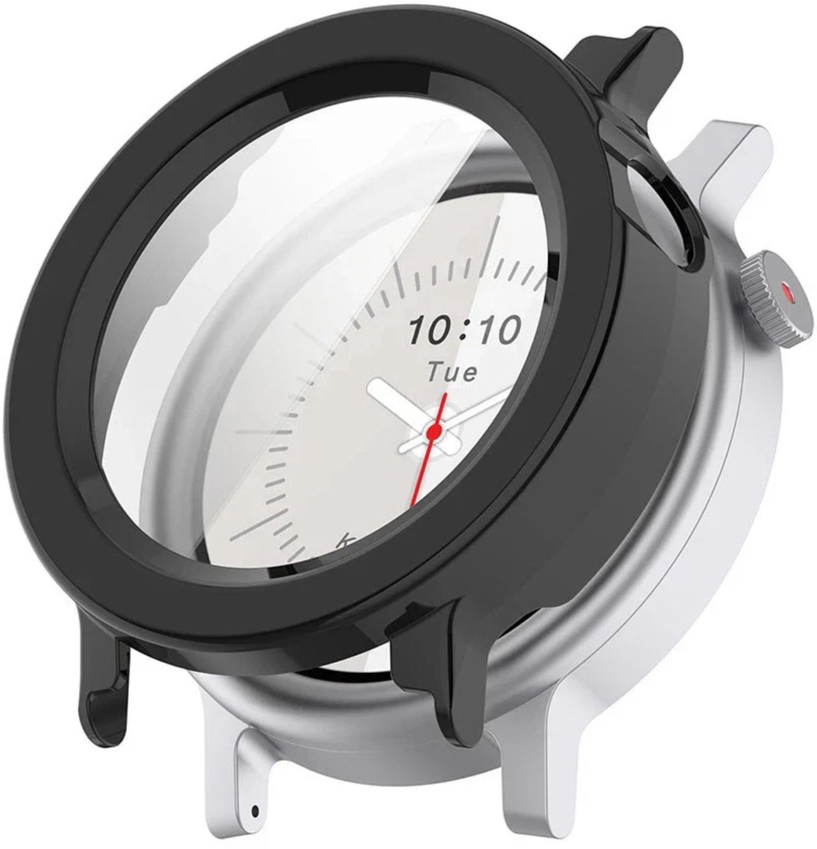 Strap-it PC Case met Glas Zwart – Geschikt voor CMF Watch 3 Pro