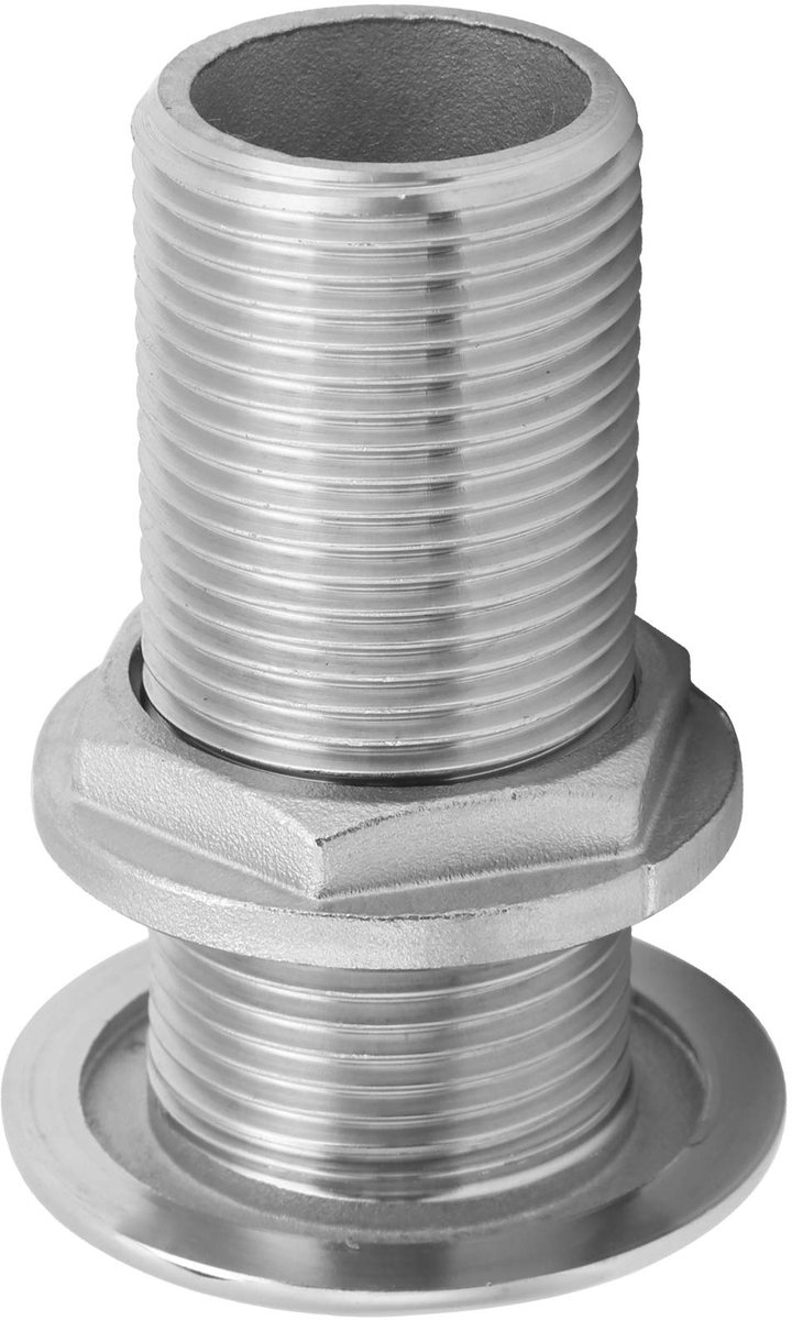VGEBY -by-the-hull fittings, stainless steel stainless steel straight through the hull valve fitting for boats, yachts, marine (1"or1/2" or 3/4" or 3/8")