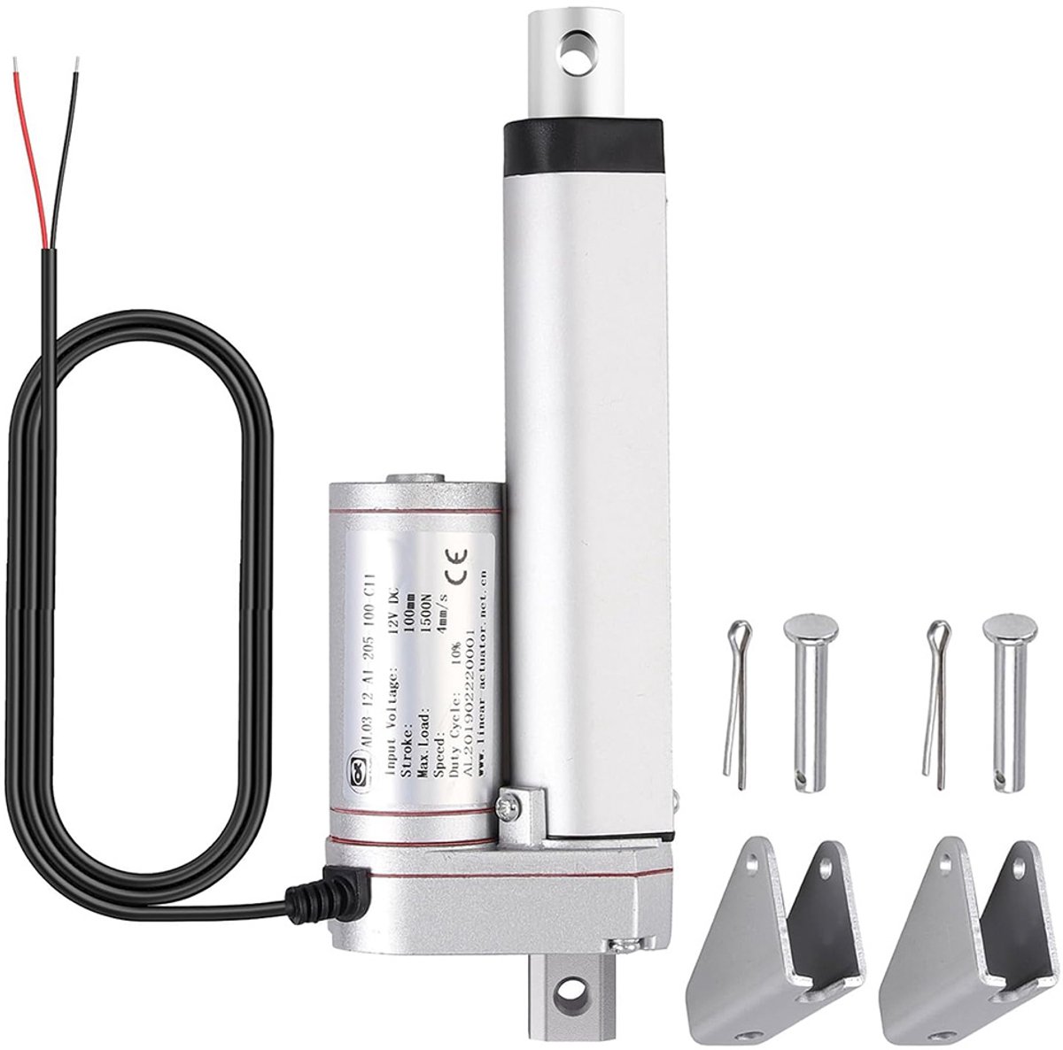 Lineaire Elektrische Actuator - 12V 4" Slag Lineaire Actuator - Maximaal 750N Lineaire Elektrische Actuator - Geschikt Voor Automobiel, Industrie, Machines, Woningen, Robotica