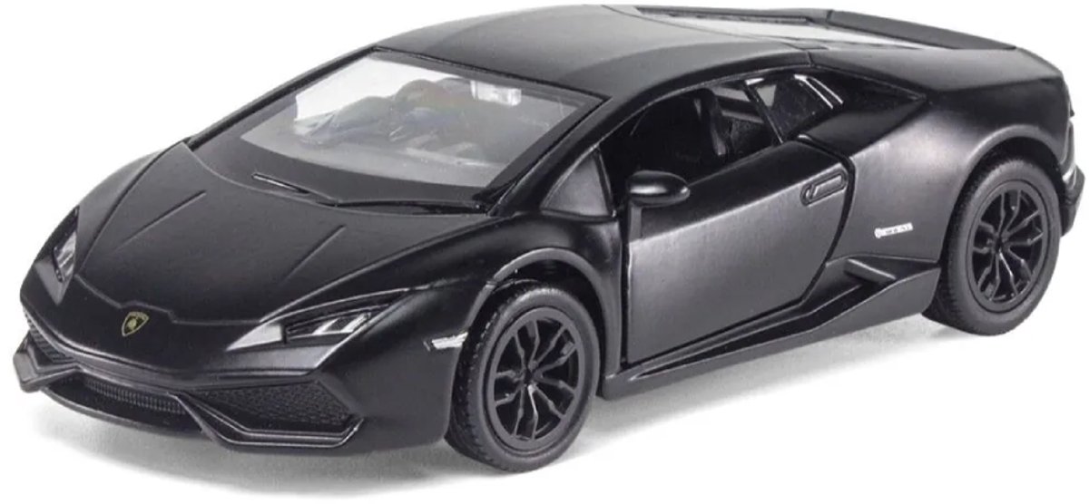 Lamborghini Huracan Coupé (Zwart) (14 cm) 1/36 - Speelgoedauto - Modelauto - Miniatuurauto - Schaalmodel - Model Auto Jongens - Speelgoed Auto