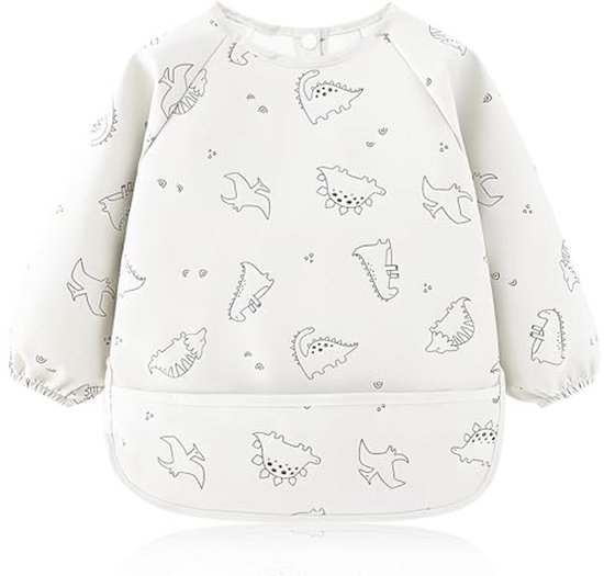 Ti TIN Waterdichte babyslabbetjes – rubberen sluiting – 4 stuks, Intensieve kleuren, 18-24 Maanden
