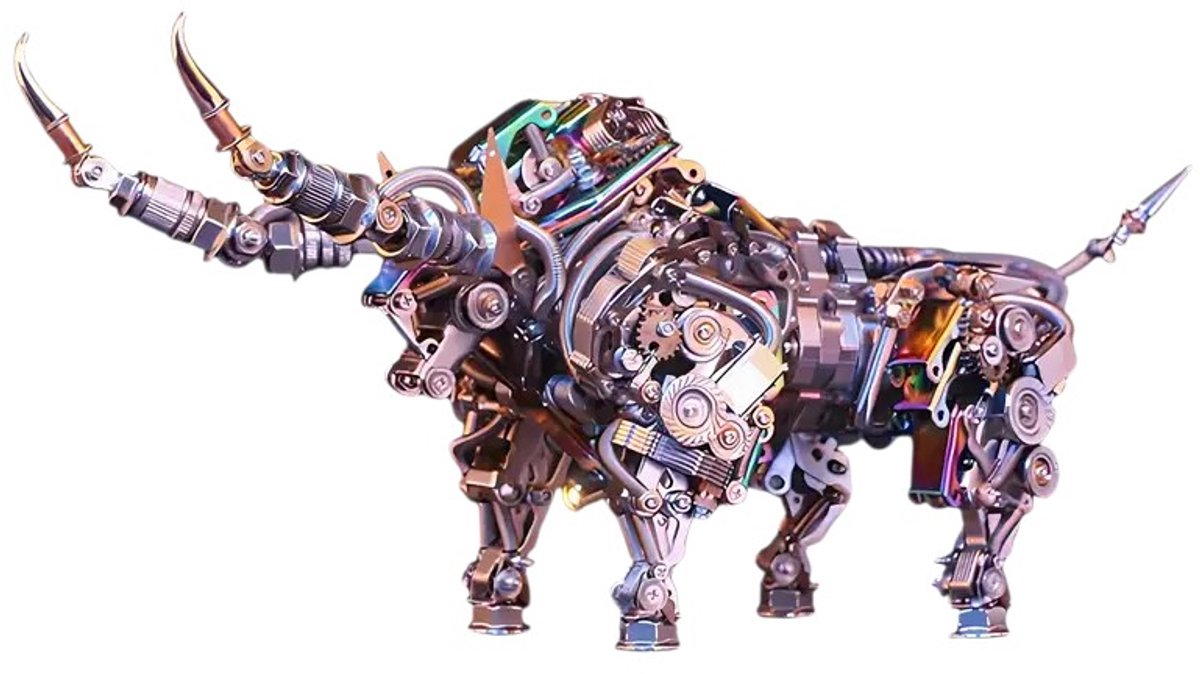 Bouwpakket Volwassenen – Mechanische Stier Modelbouw – 1000+ Onderdelen – Miniatuur