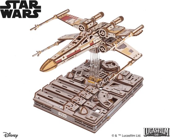UGEARS 3D Modelbouw - Luke Skywalker's X-Wing Starfighter - Star Wars - Mechanisch Bouwpakket Hout - Educatief Speelgoed