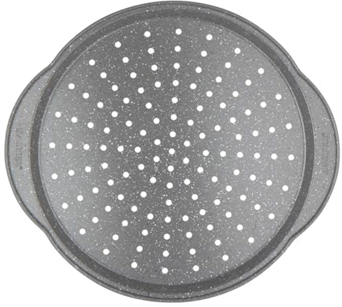 Marblestone 37cm Pizza Tray - Non-Stick Perforated Oven Sheet with Handles, Easy to Clean