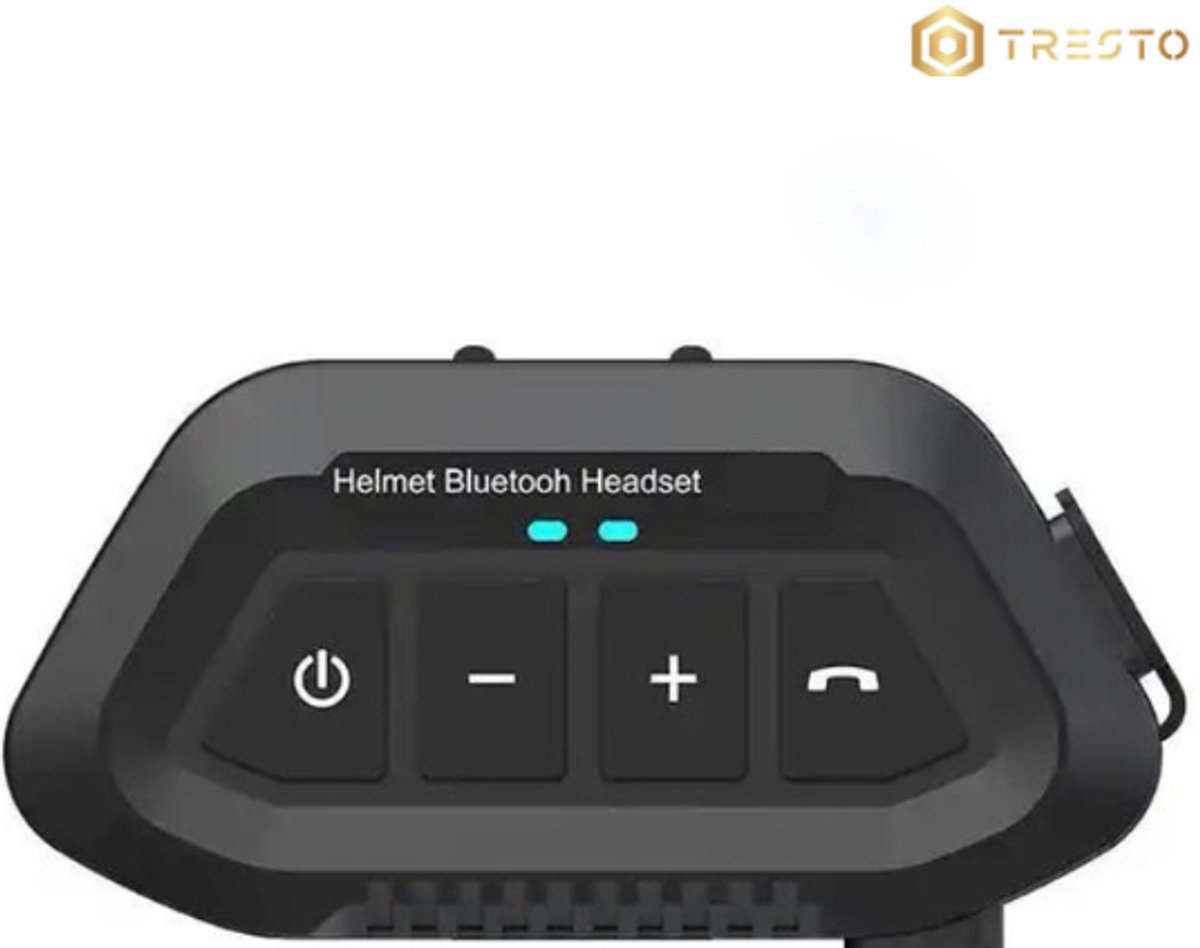 TRESTO - Premium Bluetooth Motorhelm & Scooterhelm Headset – Draadloos Communicatiesysteem – Waterdicht – HD Audio & Geavanceerde Ruisonderdrukking