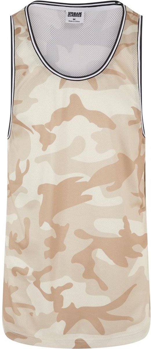 Urban Classics Camo Mesh Tanktop S Beige