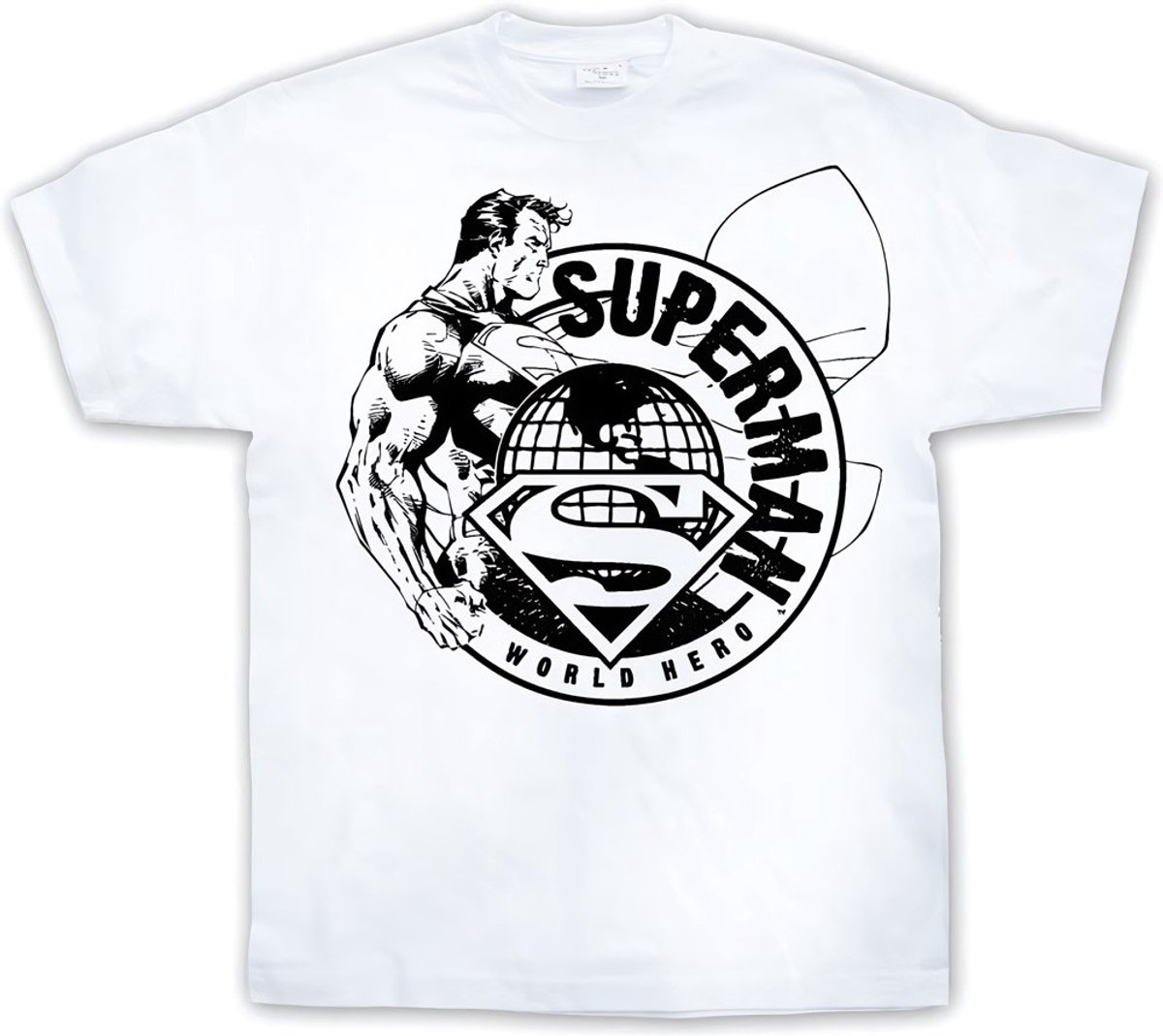 Superman World Hero Sketch White