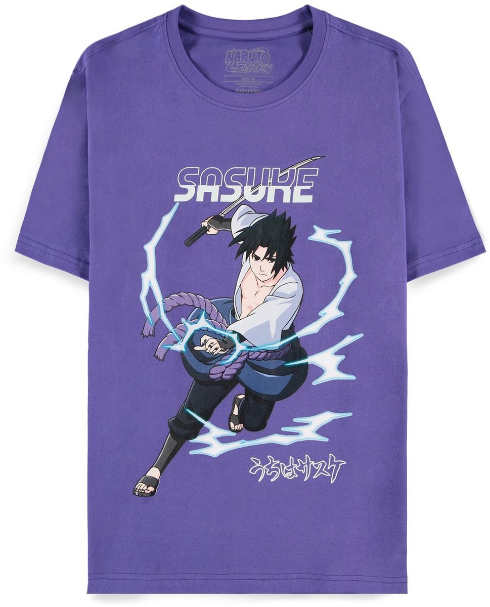 Naruto - Sasuke Heren T-shirt - 2XL - Paars