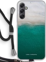 Case Company® - Coque Samsung Galaxy A34 avec cordon - Stranded - Coque de téléphone avec cordon Zwart - Protection sur tous les côtés et sur le bord de l'écran