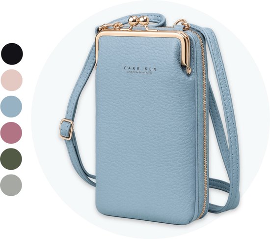 Sac à bandoulière ZILOU® - ZILOU® téléphone - Femme - Similicuir - Blauw